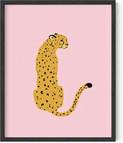 Miniatura 11 de Haus & Hues - Póster rosa con impresión de guepardo para decoración de pared de habitación, decoración artística para pared, sin marco, diseño