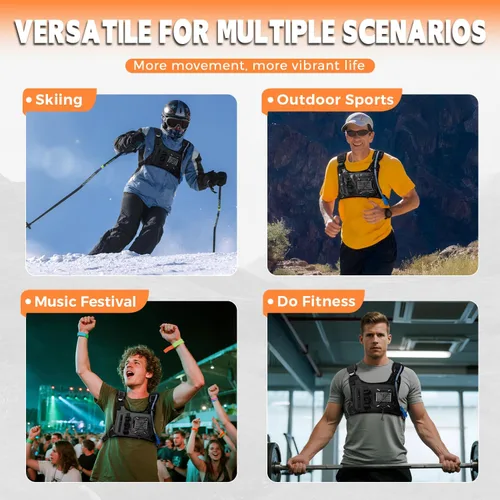 Miniatura 8 de Chaleco de hidratación al aire libre para correr y senderismo, mochila de agua ligera y transpirable con vejiga de 2.0 L, bolsa de pecho sin rebote