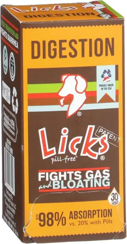 Licks Pill Free Digestión del perro - Salud intestinal del perro y alivio de gases - Alivio de la hinchazón y suplemento de digestión para perros -