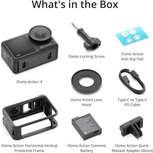 Miniatura 8 de DJI Osmo Action 4 Essential Combo, cámara de acción impermeable con sensor de 1/1.3 pulgadas, video 4K/120fps, impresionantes imágenes con poca luz