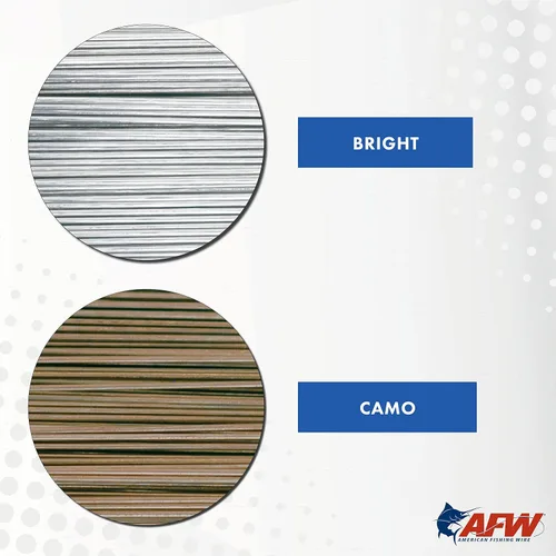 Miniatura 3 de AFW Alambre Líder Duro de Una Hebra de Acero Inoxidable a Prueba de Dientes - Brillante y Camuflaje para Tiburón, Barracuda, Caballa Real, Wahoo