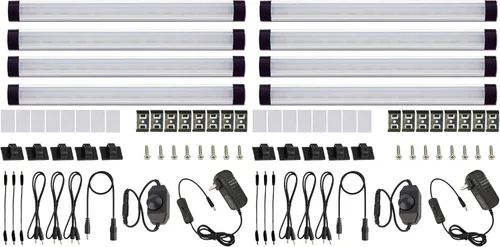 Miniatura 8 de AIBOO Luz LED debajo de la encimera, barra rígida debajo del gabinete, luces de cocina enchufables con interruptor basculante