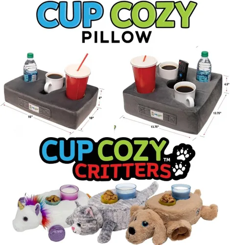 Miniatura 8 de Cup Cozy Pillow (amarillo) como se ve en la televisión, el mejor portavasos del mundo. Mantén tus bebidas cerca y evita derrames. Utilízalo