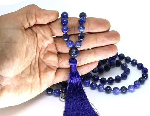 Miniatura 4 de Collar de cuentas Mala de 0315pulgadas de alta calidad collar Mala de Japa Mala 108 Mala para meditación collar de meditación de mantra collar