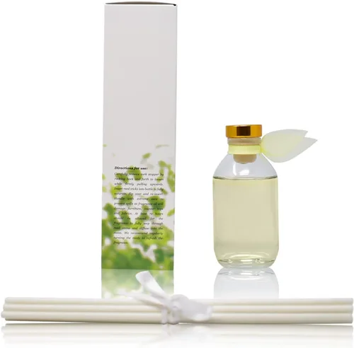 Miniatura 2 de Juego de regalo con difusor de varillas de pomelo brillante y aceite con notas de naranja dulce, mandarina, lima y floral, aroma de aceite esencial