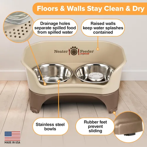 Miniatura 5 de Neater Feeder Express - Cuencos para perros medianos o grandes, color capuchino, paquete que incluye cuenco de alimentación lenta Capuccino