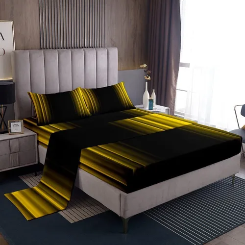 Miniatura 17 de Feelyou Juego de sábanas decorativas con ombre abstracto para niños y adolescentes, juego de sábanas rojas y negras de moda para dormitorio de niñas