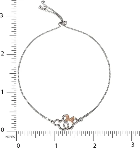 Miniatura 5 de Disney Mickey and Minnie Mouse Lariat Bracelet Sterling Silver