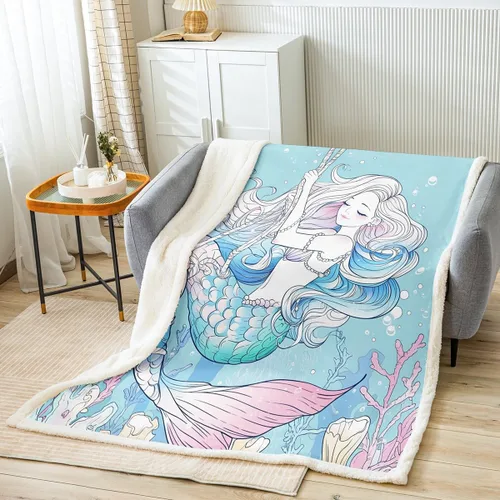 Miniatura 13 de Manta con corona de princesa a la moda para sofá, estampado de corazones rosas y puntos para niños, mujeres y niñas, decoración de habitación, manta