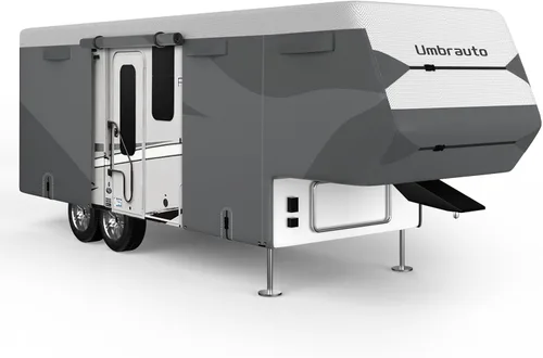 Miniatura 19 de Cubierta para camioneta camper para campers deslizables de 6–8 pies – Cubierta impermeable para RV Oxford 300D, con revestimiento plateado