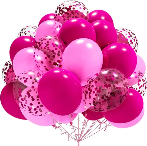 Miniatura 8 de AULE Globos de látex metálicos dorados y blancos de alta calidad, paquete de 60 globos de confeti de 12 pulgadas y oro negro con cintas doradas