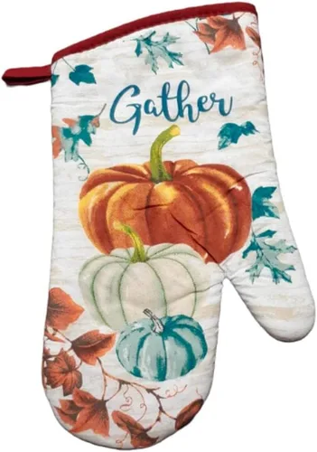 Miniatura 3 de Moderno juego de toallas de cosecha de otoño y Acción de Gracias: toallas, soportes para ollas y guantes de horno, diseño de otoño de calabaza