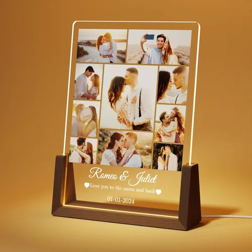 Miniatura 12 de LUCKOR Placa Decorativa Foto Personalizada para Mamá, Regalo del Día de la Madre de Hija, Hijo, Niños, Personalizada para Esposa de Esposo, La Mejor