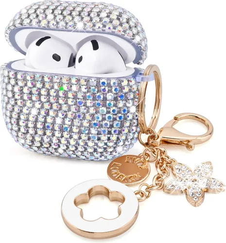 Miniatura 16 de VISOOM Bling Airpods Pro 2ª Generación Funda - Funda para AirPods Pro 2 con Cordón para Mujeres 2024 Crystal iPod Pro 2 Funda de Carga Inalámbrica
