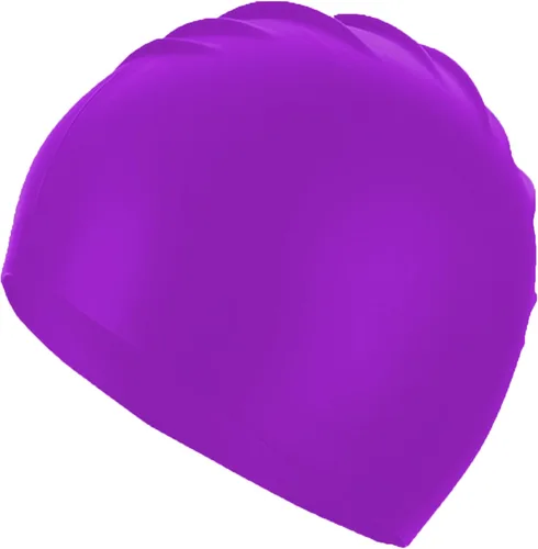 Miniatura 12 de Uttpll Gorro de natación de silicona impermeable, cómodo gorro de baño, gorro de natación para mujeres y hombres, gorra de baño impermeable Blanco