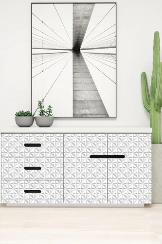Miniatura 20 de Papel tapiz floral 3D para despegar y pegar, efecto visual 3D, 17.7"x78.7" pulgadas, autoadhesivo, extraíble, flor marrón amarillento, papel tapiz