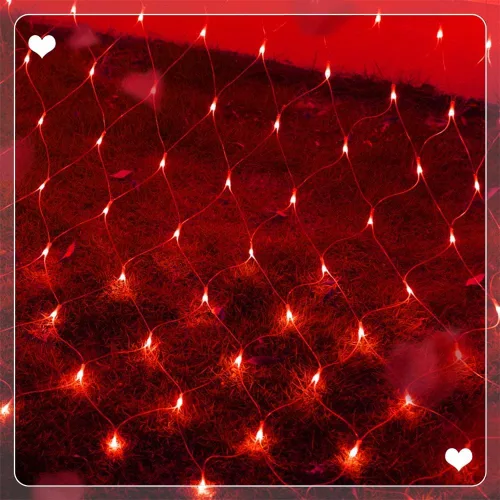 Miniatura 4 de Waterglide - Luces de red de San Valentín para exteriores, 12 x 5 pies, 360 luces LED de malla con 8 modos de iluminación, luces impermeables