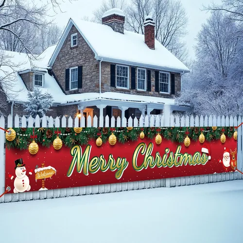 KatchOn, Cartel de temporada grande – 120 x 20 pulgadas | Decoraciones de fiesta de Navidad | Cartel de alegría, decoración de Navidad al aire libre
