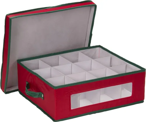Miniatura 9 de Household Essentials Cofre para Tazas de Porcelana con 12 Compartimentos de Almacenamiento, con Ventana y Asas Laterales, Perfecto para Porcelana