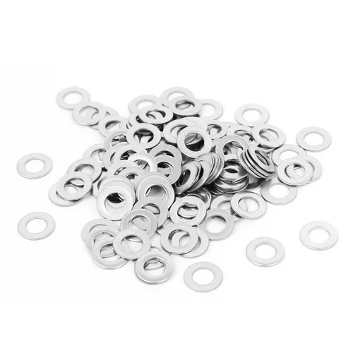 Miniatura 13 de uxcell Arandela plana redonda de acero inoxidable M3x6mmx0.0.197 in para tornillo de perno 100Pcs