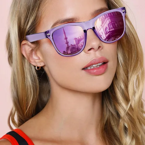 Miniatura 110 de Suministros para regalos de fiesta de colores neón Paquete de 8 gafas de sol unisex
