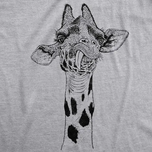 Miniatura 3 de Ask Me About My Giraffe - Camiseta divertida con diseño de animales, Gris claro jaspeado
