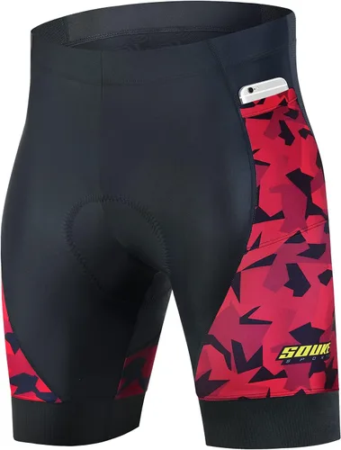 Miniatura 7 de Souke Sports Pantalones cortos de ciclismo acolchados para hombre, cómodos pantalones de ciclismo de carretera