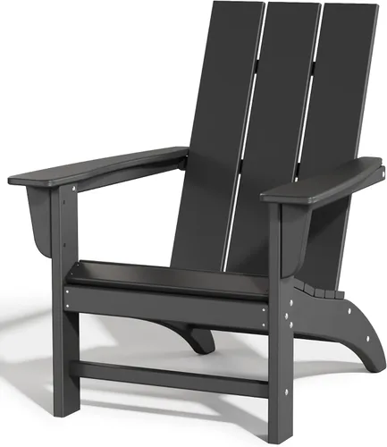 Miniatura 18 de Silla Adirondack de Madera Sintética Adiromoti, Sillas de Patio Resistente a Todo Clima, Aspecto de Madera, Silla Pre-Ensamblada para Fuego al Aire