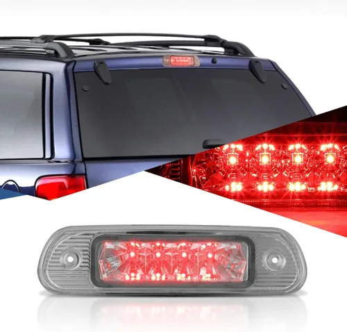 Auto Dynasty Tercera luz de freno LED compatible con Jeep Grand Cherokee WJ 1999-2004, lámpara de carga de cabina central trasera, luz de freno de