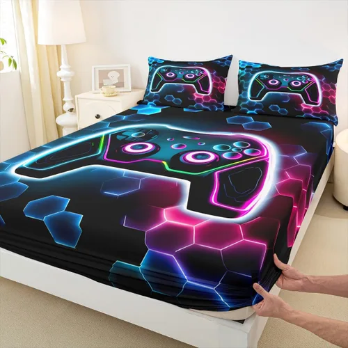 Miniatura 42 de Erosebridal Graffiti Rugby Ball Sheets for Boys Girls Colorful Rugby Helmet Fitted Sheet,Sports Kids Bedding Sets Football Game Bed Sets Twin 2 Piece