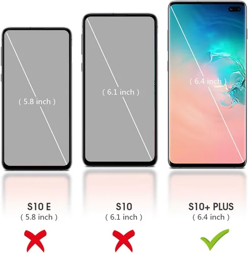 Miniatura 4 de Compatible con Galaxy S10 Plus, S10+ funda de silicona líquida con forro de tela de microfibra de cuerpo completo con protección de pantalla