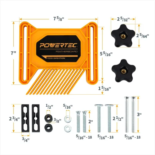 Miniatura 4 de POWERTEC Tablas de plumas universales y tablas de plumas para valla paquete de accesorios para carpintería (paquete de 2)