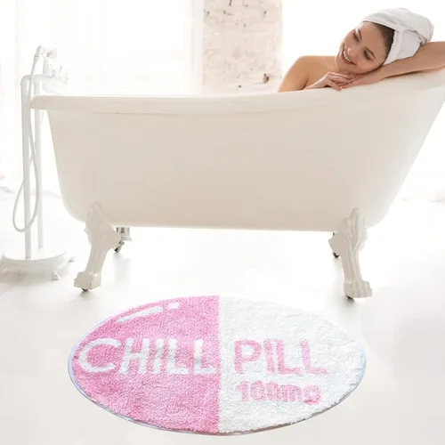 Miniatura 6 de Evovee Alfombra de baño con pastillas, divertida y divertida, bonita decoración de baño, alfombra de ducha para dormitorio, estética, divertida