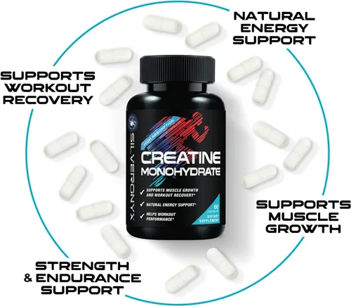 Miniatura 5 de Monohidrato de creatina 3000 mg por porción - Polvo de creatina micronizada de 3 veces de fuerza - Apoya el músculo magro, la fuerza, la energía