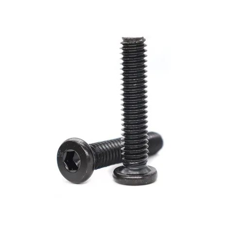 Miniatura 2 de Paquete de 10 tornillos hexagonales negros de 5/16-18 x 1 pulgada para muebles, silla, mesa, escritorio, cama de cuna, rosca completa