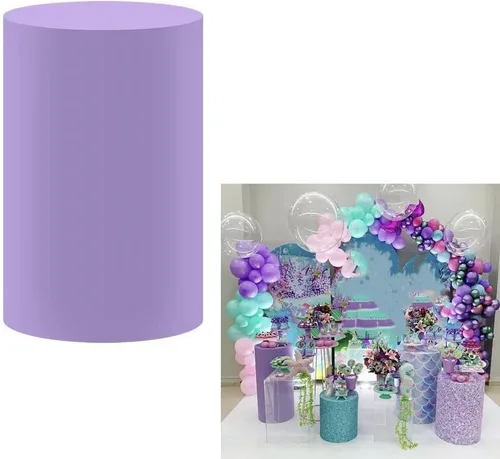 Miniatura 7 de Fundas cilíndricas con purpurina azul marino para fiestas, cubierta de pedestal, sirena subacuática, regalos de fiesta de cumpleaños, baby shower
