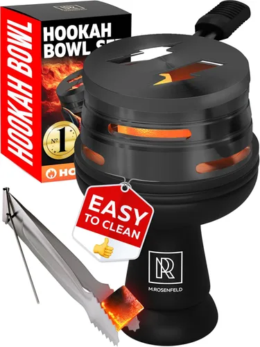 Miniatura 16 de M. ROSENFELD Juego de Cuencos de Cachimba Azul de Silicona – Diseño Navideño Limitado Color Azul - Cuenco de Cabeza de Cachimba Premium - Cuenco