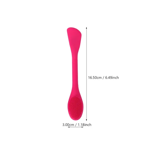 Miniatura 4 de Minkissy Cepillo masajeador limpiador facial de silicona, 2 piezas, con espátula facial de doble cara para limpieza exfoliante
