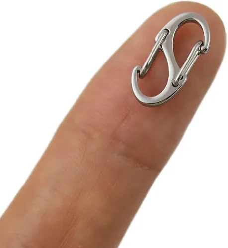 Miniatura 5 de 3 unidades de extensión de doble cierre de langosta para collar y pulsera, cierre de doble apertura para fabricación de joyas (0.55 pulgadas, dorado)