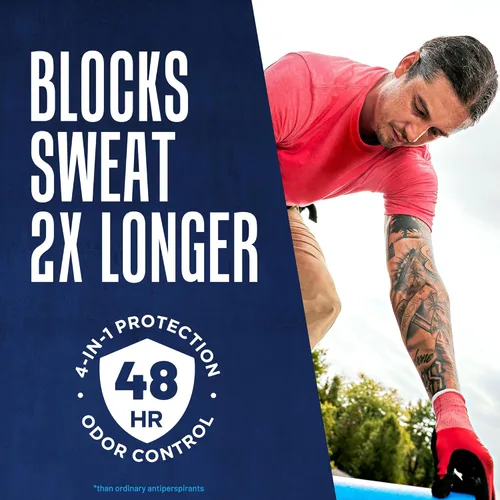 Miniatura 3 de Right Guard Sport Fresh Scent Antitranspirante y desodorante invisible sólido – Desodorante 4 en 1 para hombres, bloquea el sudor, protección contra