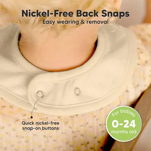 Miniatura 6 de KeaBabies Paquete de 8 baberos orgánicos para bebés para niños y niñas - Baberos súper absorbentes de algodón para bebé niña y niño, baberos