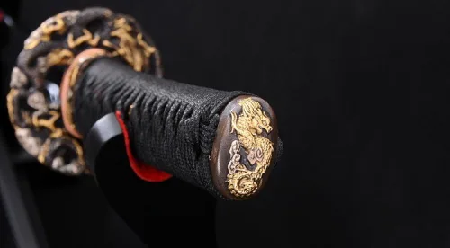 Miniatura 7 de Katana Wakizashi Tanto de arcilla japonesa forjada a mano, 3 piezas, corte real