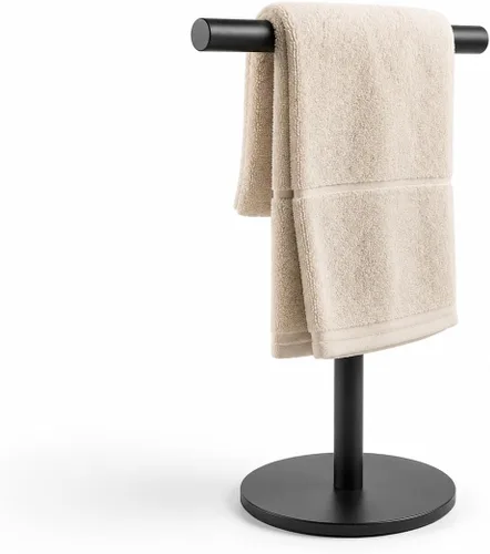 Miniatura 10 de Soporte de toalla de mano para baño, soporte de toalla de 13 pulgadas en forma de T, barra de toalla de pie, acabado de acero inoxidable SUS304 Plata