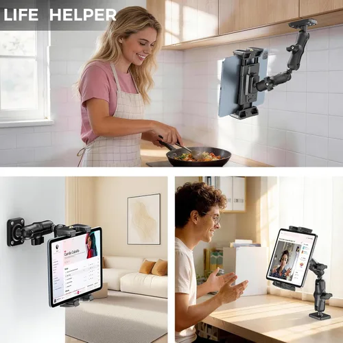 Miniatura 3 de OHLPRO Soporte para Tableta para Camión - Base de Perforación de Servicio Pesado - Soporte para Tableta para Tablero de Automóvil, Soporte para iPad