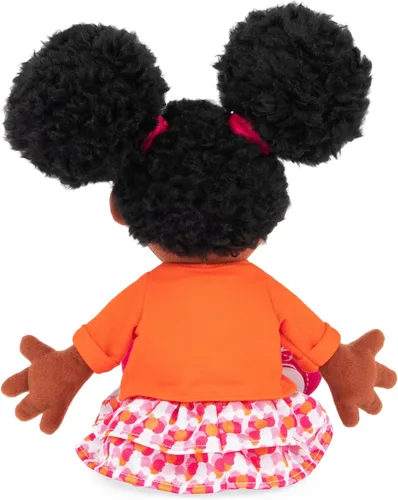 Miniatura 7 de GUND Sesame Street - Peluche oficial de Gabrielle, muñeca de felpa prémium para edades de 1 año en adelante, 13 pulgadas Rosa colorido/naranja