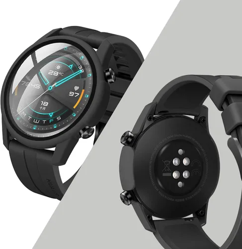 Miniatura 3 de Protector de pantalla de reloj compatible con Huawei GT2 de 1.63 pulgadas, ultra delgado, HD, vidrio templado, protección general, cubierta dura