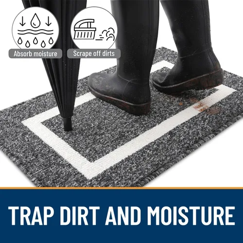 Miniatura 3 de OLANLY Alfombra para Puerta Interior, 59x35, Alfombra de Entrada Antideslizante Absorbente Resistente a la Suciedad, Alfombras de Entrada
