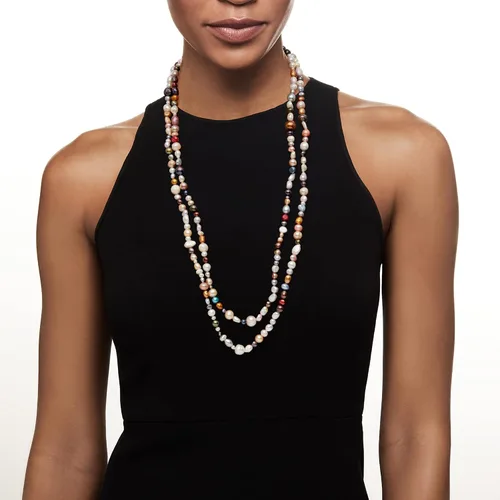 Miniatura 2 de Ross-Simons Conjunto de joyas de perlas barrocas cultivadas multicolor de 0.157-0.315 in 4 pulseras y collar. 64 pulgadas, Perla