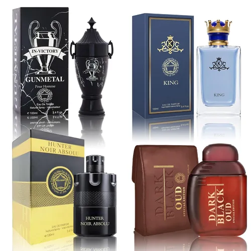 Miniatura 16 de Set de colonia para hombre, EDP, pack de 4 (3.4 oz / 100 mL), Amazing Code Gold, Verse Adonis Blue, AzuraAD, Invincible, Office Clean & Confident