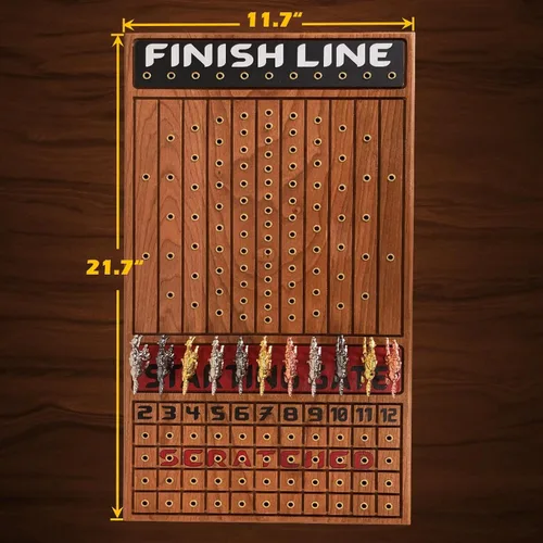 Miniatura 7 de Juego de carreras de caballos para adultos, juego de mesa de carreras de caballos con 11 lujosos caballos de metal (oro, plata, negro, oro rosa)